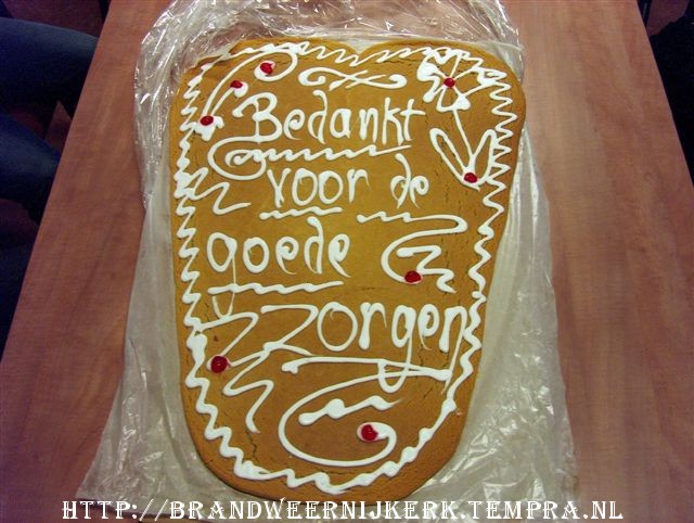 een bedankje van een van de gewonde personen voor de politie en de brandweer