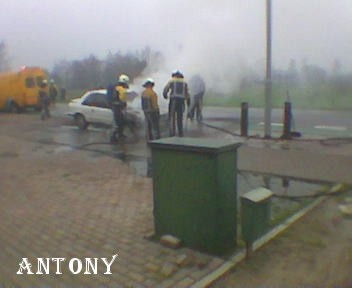 auto in de brand