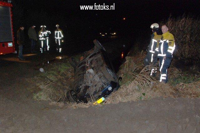 nog een geluk dat de sloot niet vol stond met water
